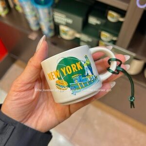Starbucks New York Mini Ceramic Ornament Mug  Discovery Series 2oz